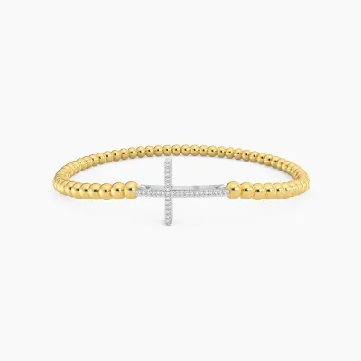 Believe Beaded Bracelet - Gold