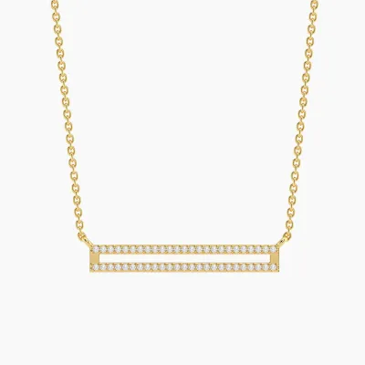 Set The Bar Pendant Necklace - Gold