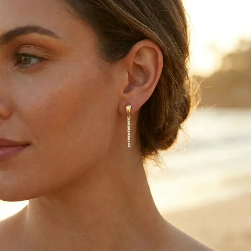 Drop The Mic Earrings - Gold