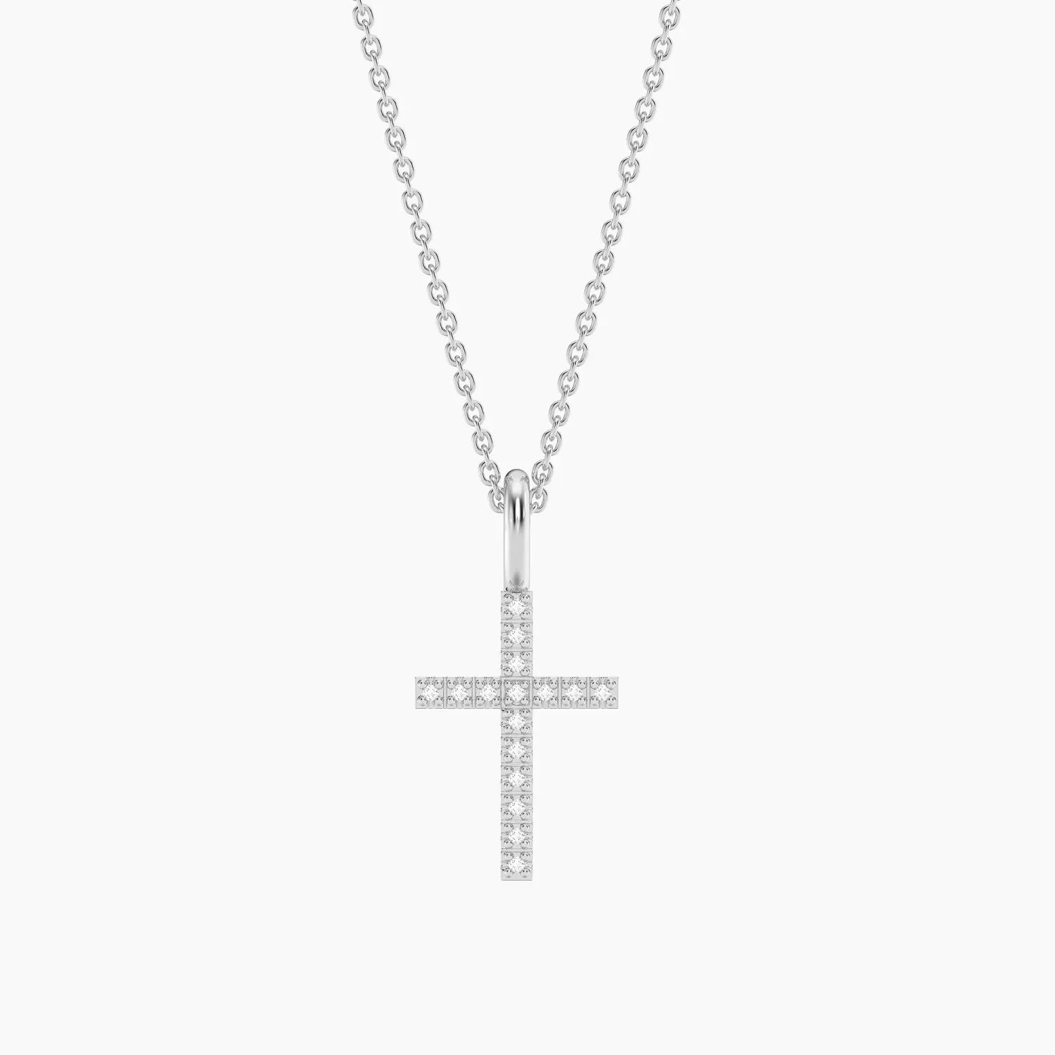Believe Cross Pendant Necklace - Silver