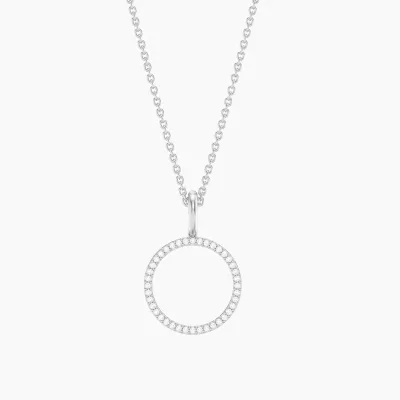Standing O Pendant Necklace - Silver