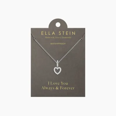 Petite Heart Pendant Necklace - Silver