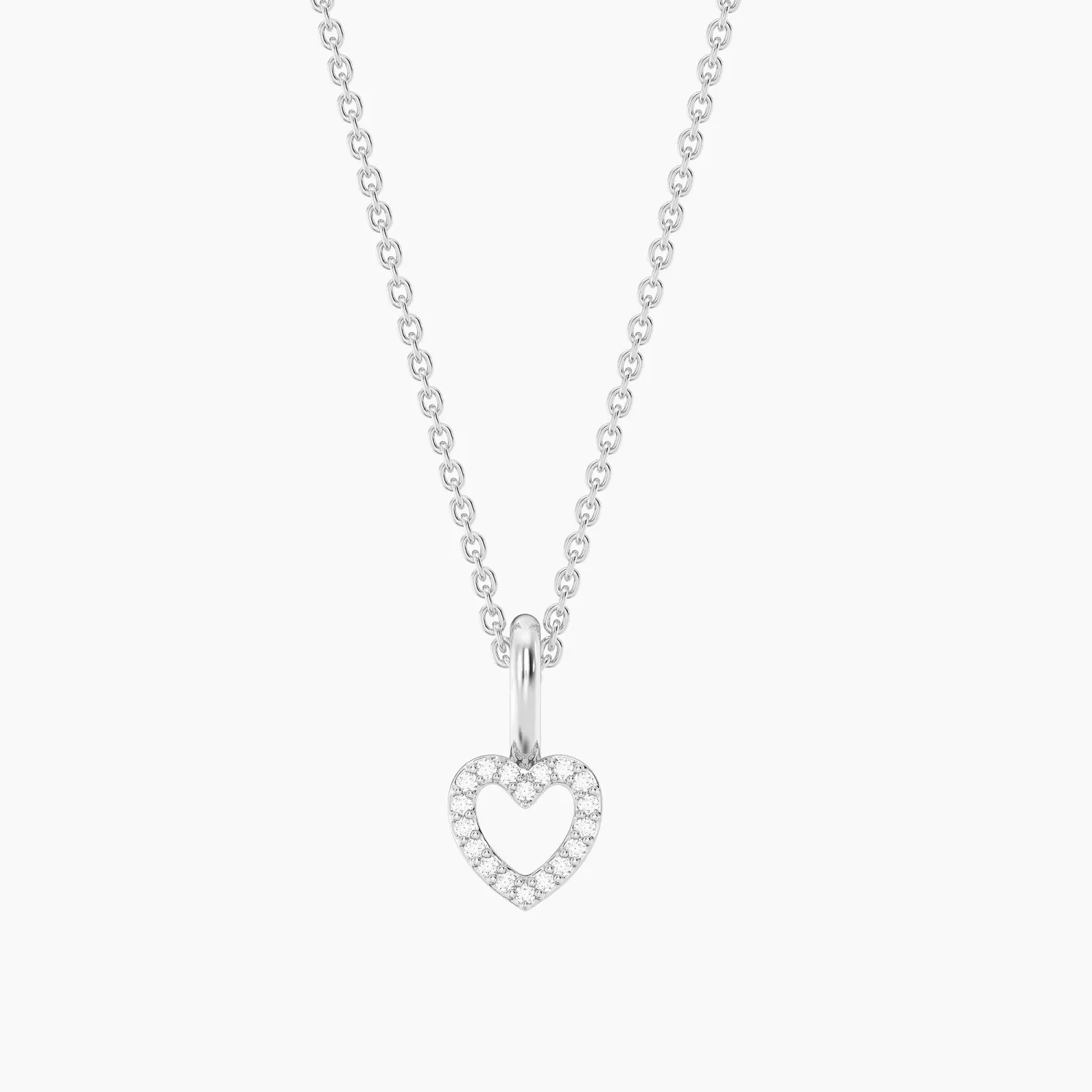 Petite Heart Pendant Necklace - Silver