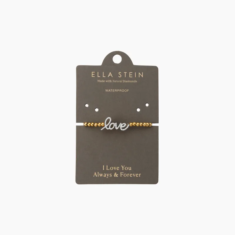 Love is Love Beaded Bracelet - Gold