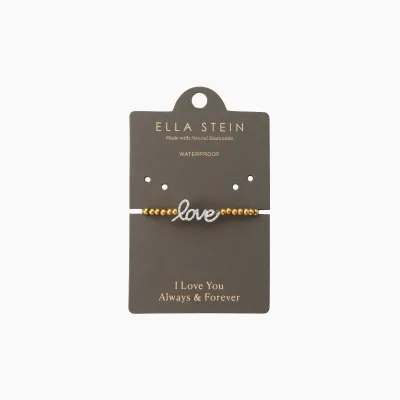 Love is Love Beaded Bracelet - Gold