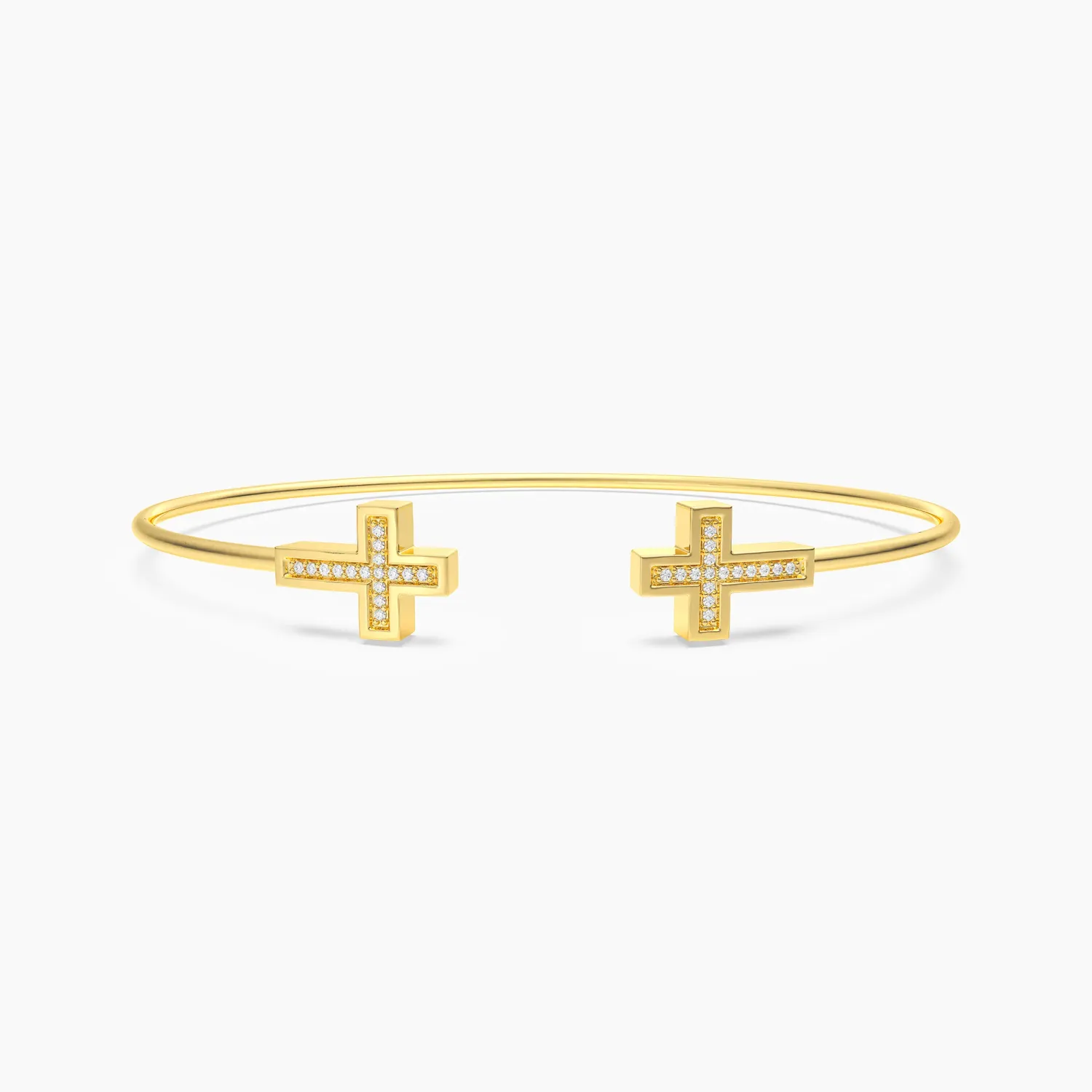 Cross Flexi Cuff - Gold