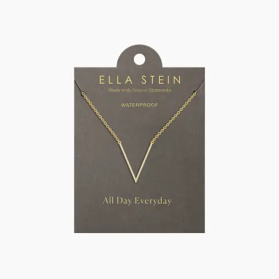 V To The T Pendant Necklace - Gold