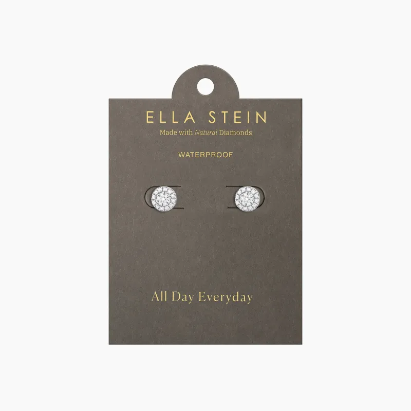 Round Stud Earrings - Silver