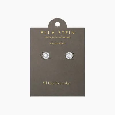 Round Stud Earrings - Silver