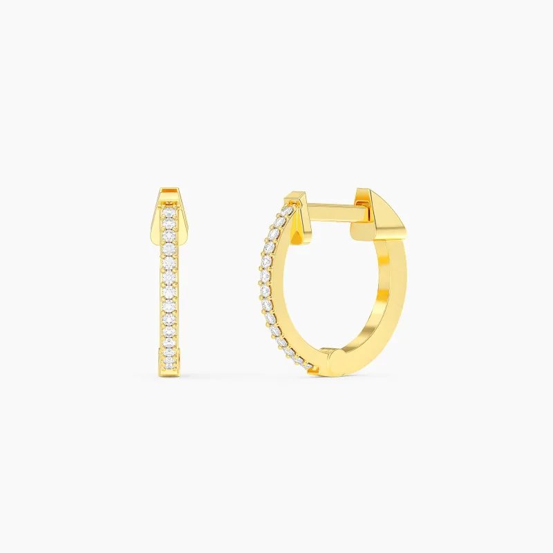 Half-Hearted Adventure Huggie Earrings - Gold