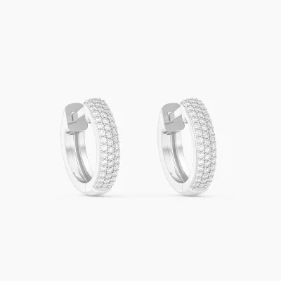 Three Ways to Shine Huggie Earrings - Silver