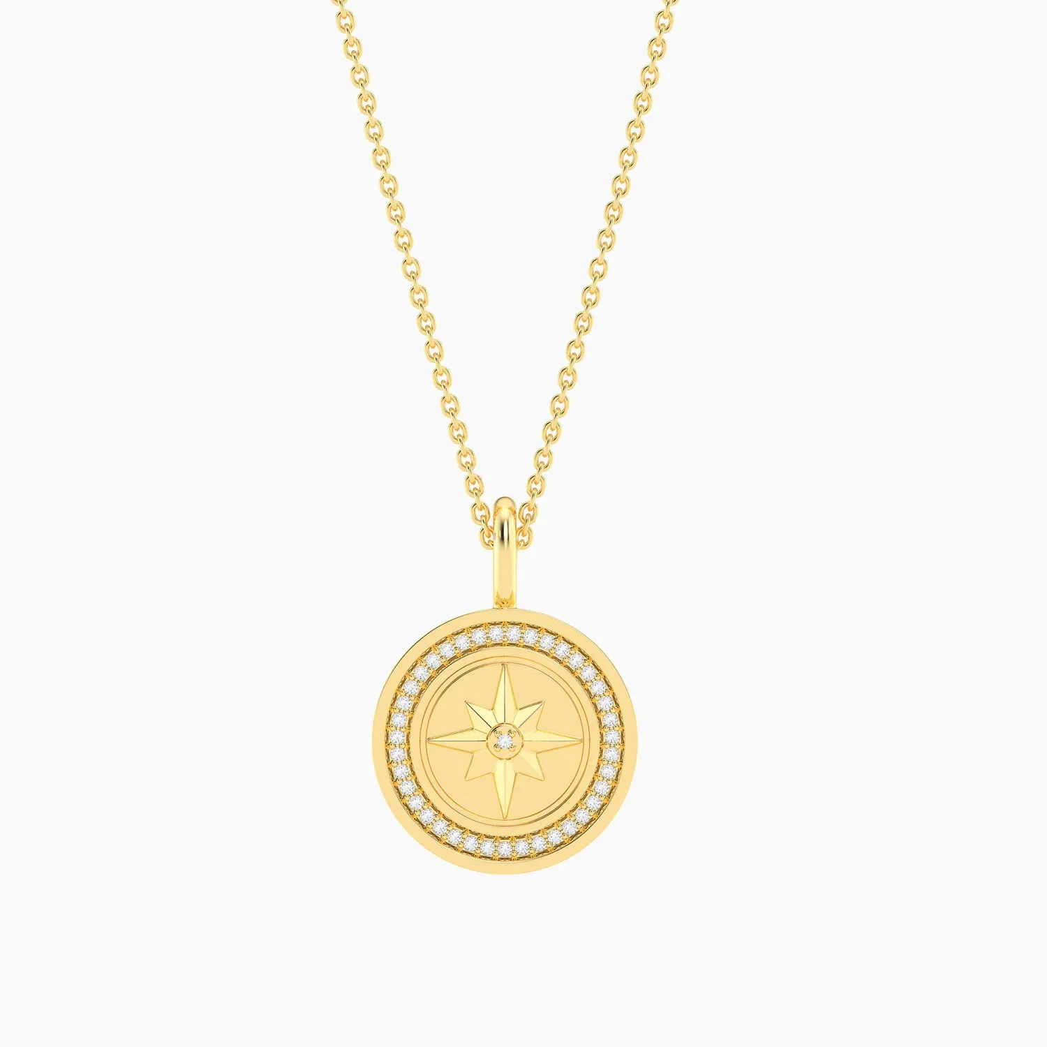 Your Own Path Compass Pendant Necklace - Gold