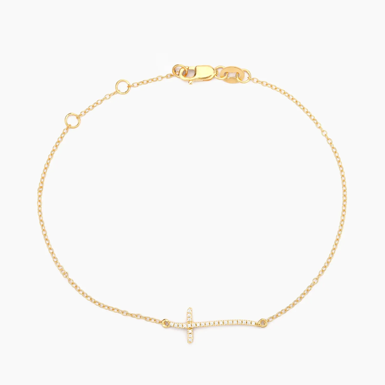 Criss Cross Chain Bracelet - Gold