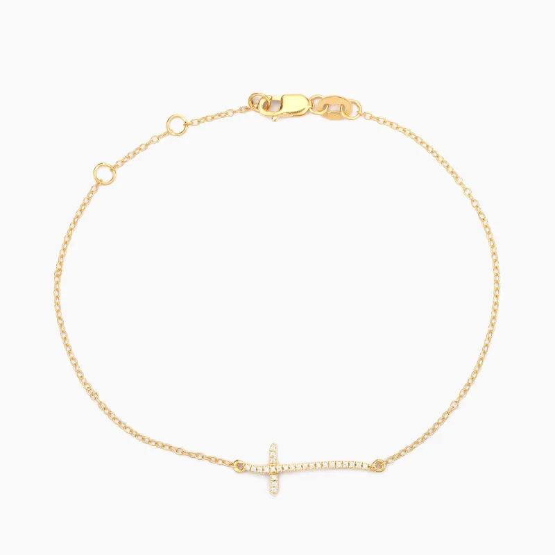 Criss Cross Chain Bracelet - Gold