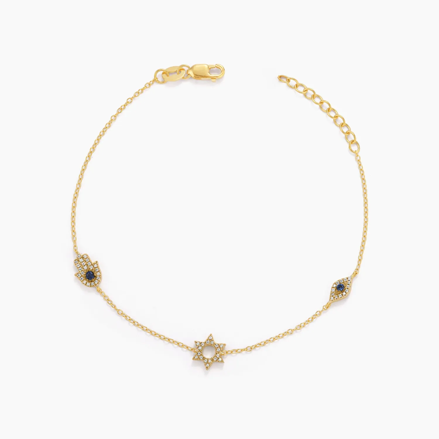 Eye of Protection Chain Bracelet - Gold