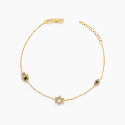 Eye of Protection Chain Bracelet - Gold