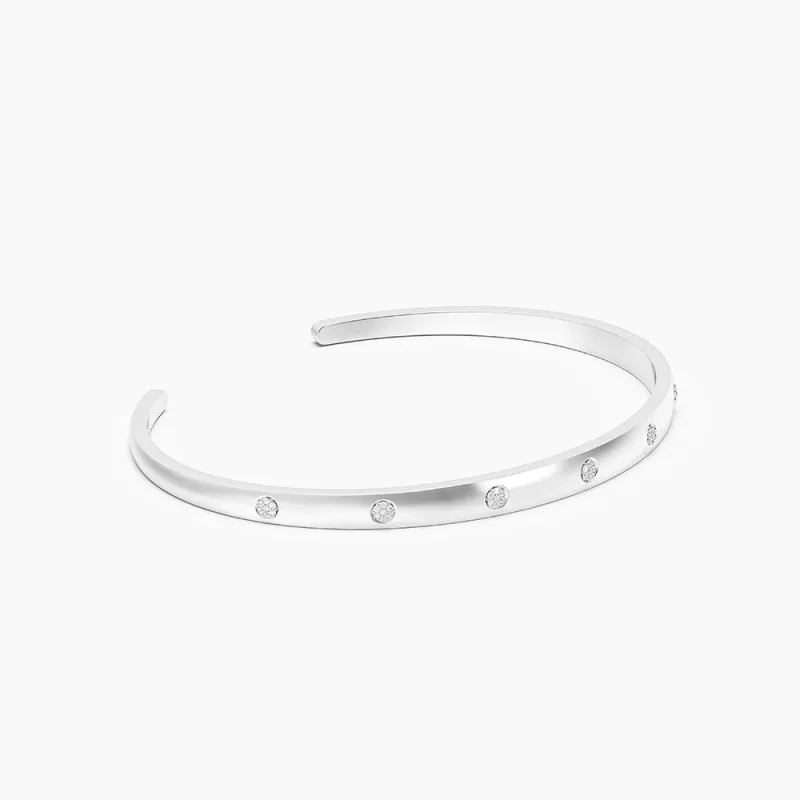 Lucky 7 Cuff Bracelet - Silver