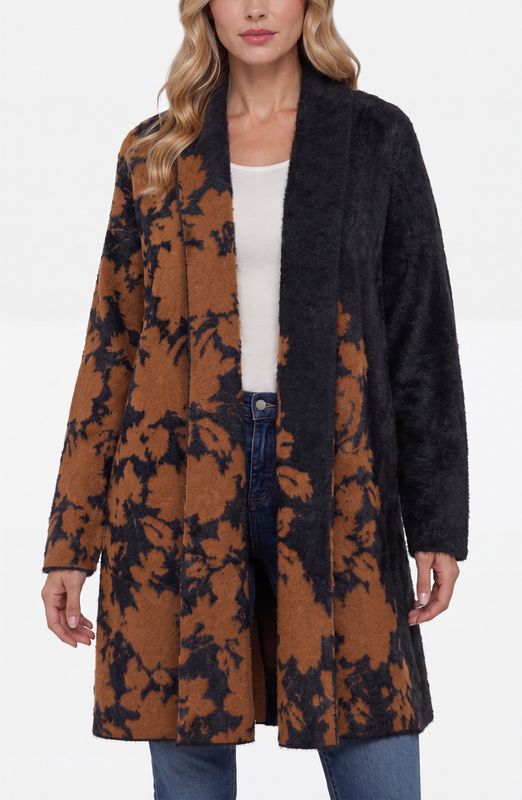 Long Sleeve Open Front Coatigan Sweater