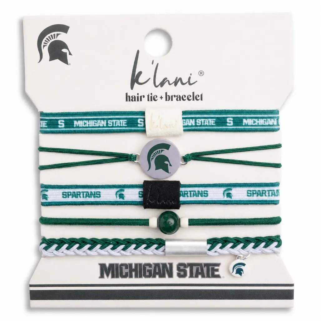 Michigan State Game Day Hair Tie Bracelets