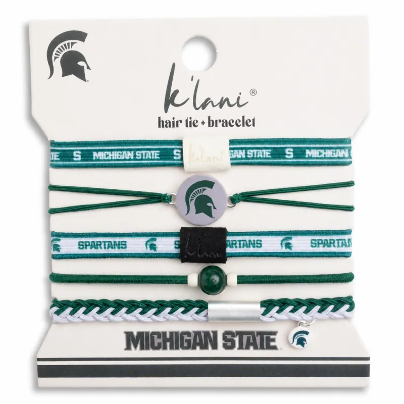 Michigan State Game Day Hair Tie Bracelets