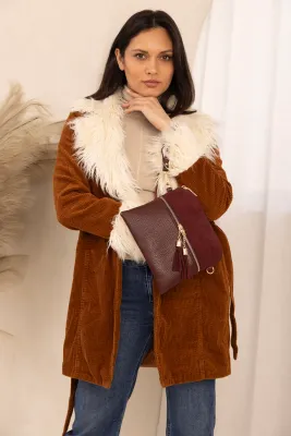 Tara Corduroy Dual Zip Crossbody