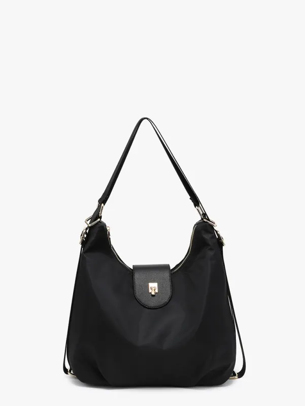 Zahra Nylon Convertible Shoulder-to-Backpack Bag