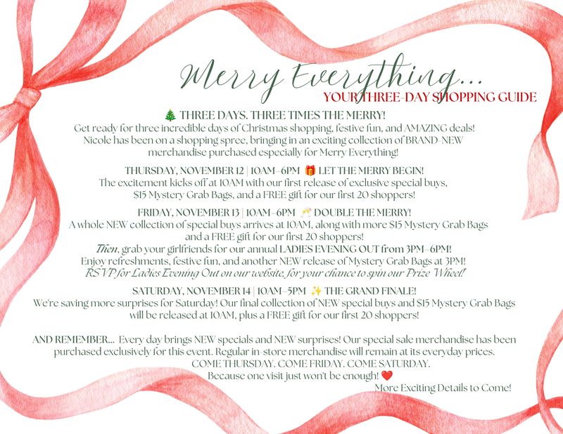 Merry Everything Ladies Evening Out RSVP