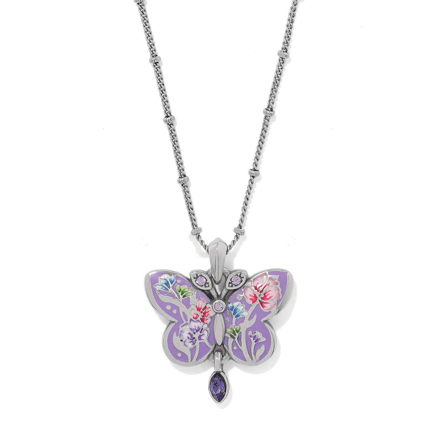 La Tulipe Noir Butterfly Short Necklace