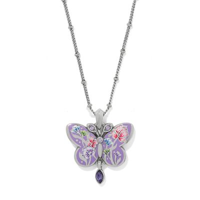 La Tulipe Noir Butterfly Short Necklace