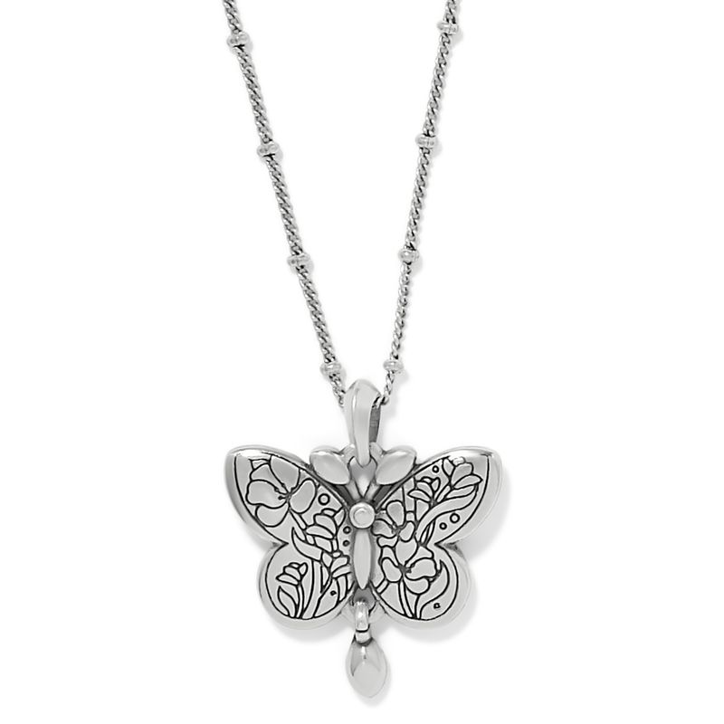 La Tulipe Noir Butterfly Short Necklace