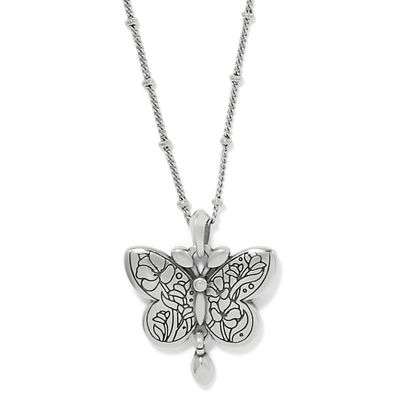 La Tulipe Noir Butterfly Short Necklace
