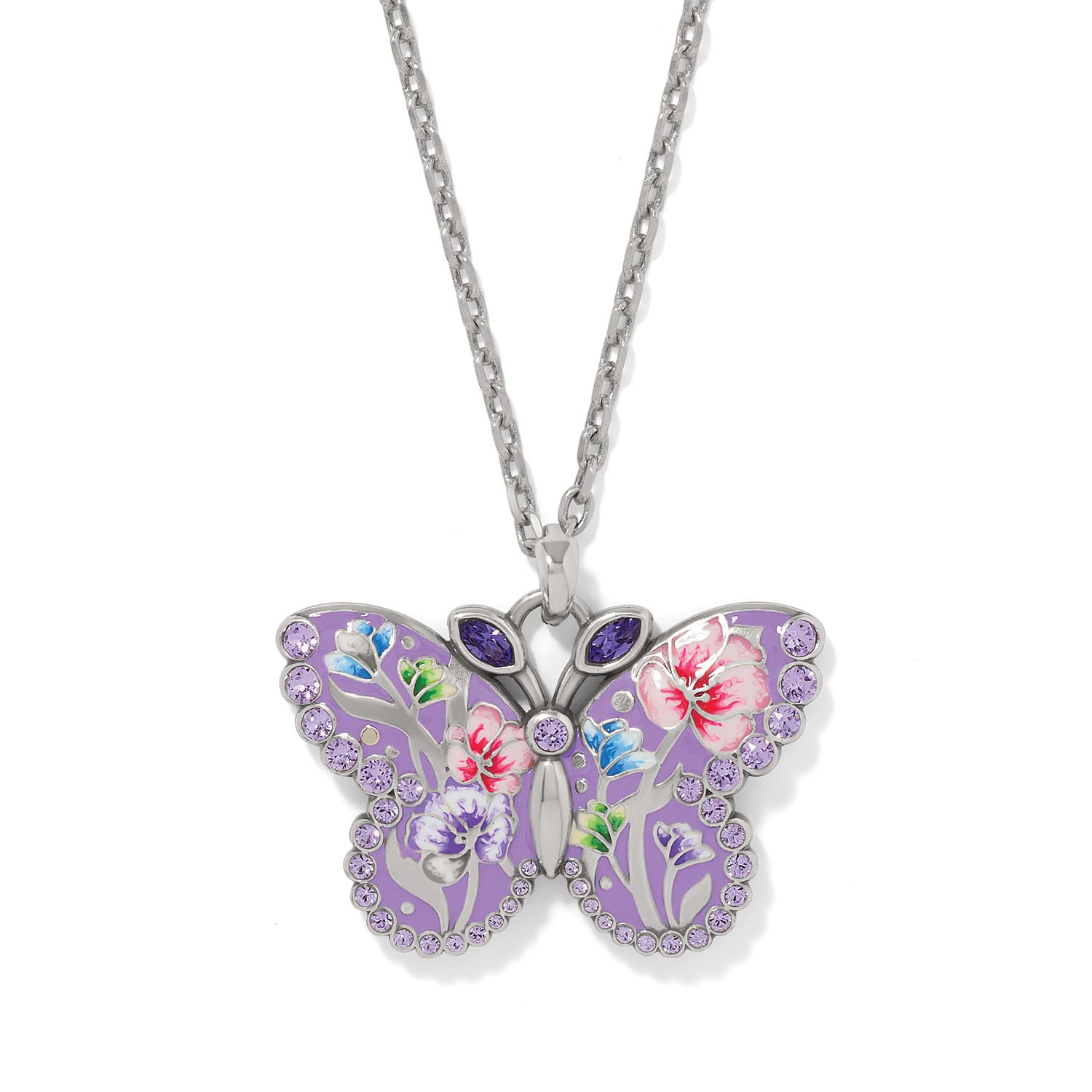 La Tulipe Noir Butterfly Necklace