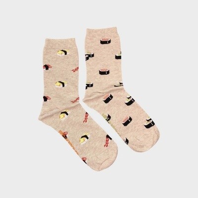 Women&#39;s Beige Sushi Socks - V2