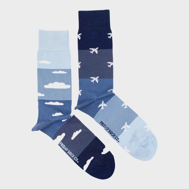 Men&#39;s Plane &amp; Cloud Socks