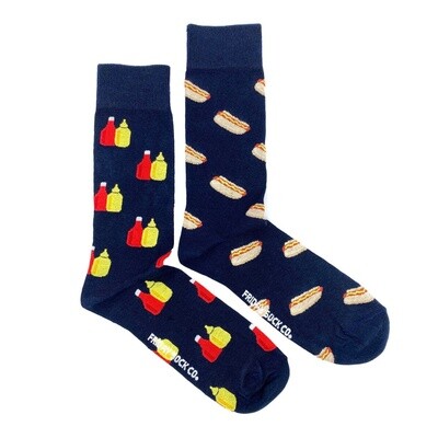 Men's Mustard Ketchup Hot Dog Socks