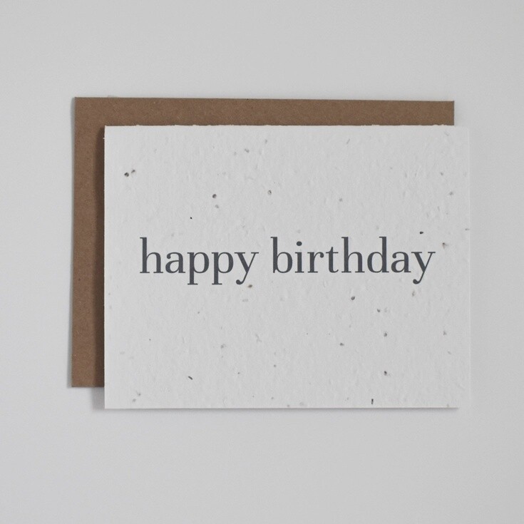 Plantable Greeting Card, Style: Happy Birthday Classic