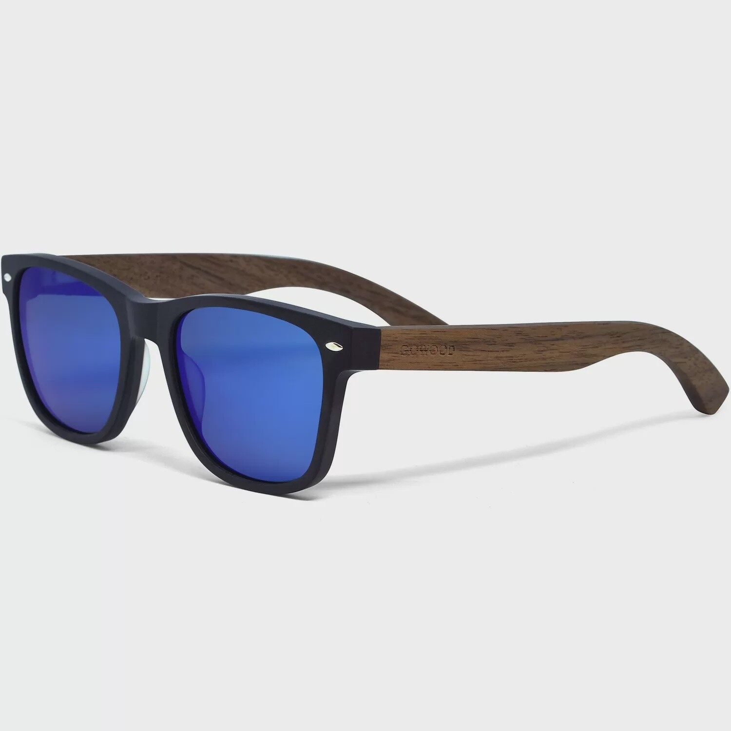 Wood Sunglasses, Style: Los Angeles, Colour: walnut/blue