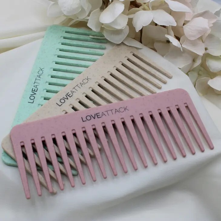 Wheat Straw Wide Tooth Detangling Combs