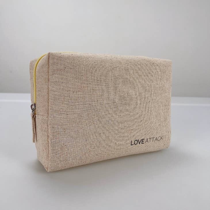 XL Natural Cotton Makeup Bag