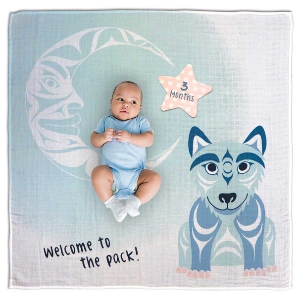 Baby Blanket, Design: Wolf by Simone Diamond