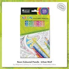 Neon Coloured Pencils - Urban Wolf by Maynard Johnny Jr.