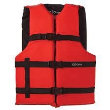 Onyx 103000-100-004-12 General Purpose Life Vest Adult PFD, Red