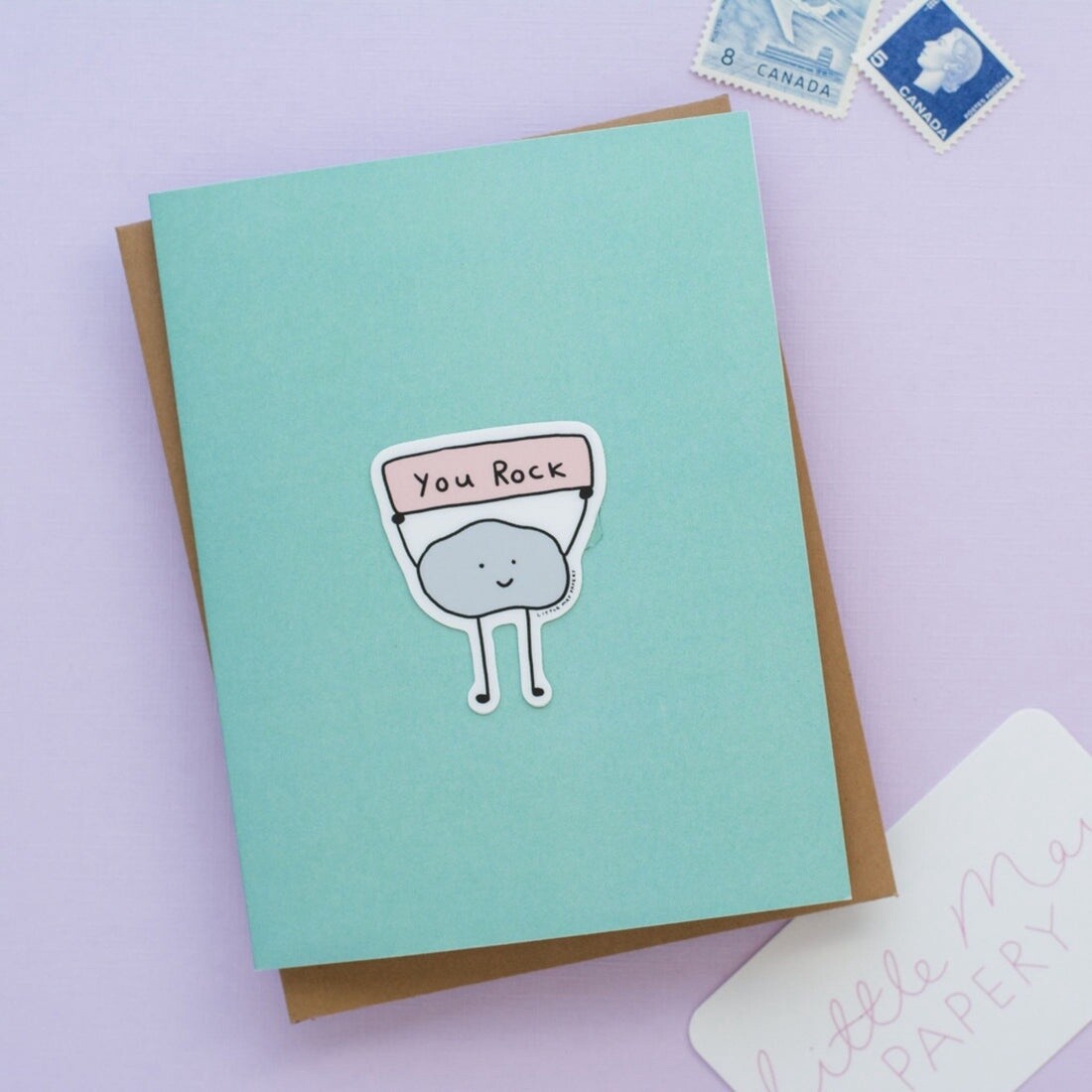 You Rock Sticker Card