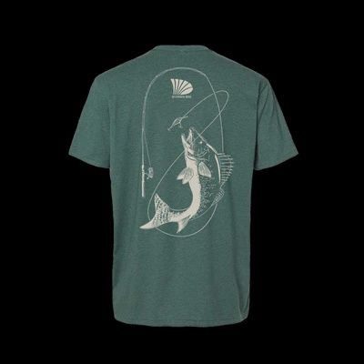 St croix heather green walleye tee