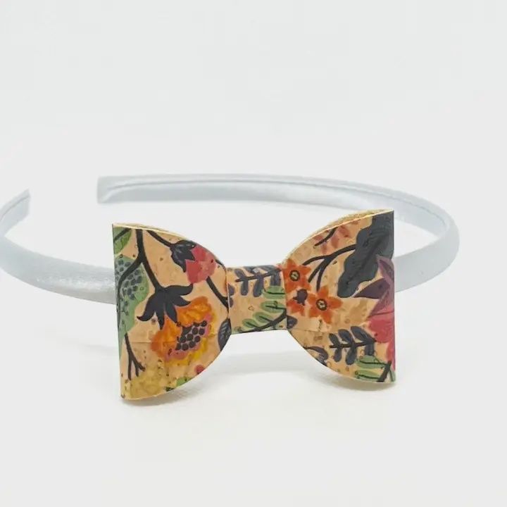 Cork Bow Kids Headband
