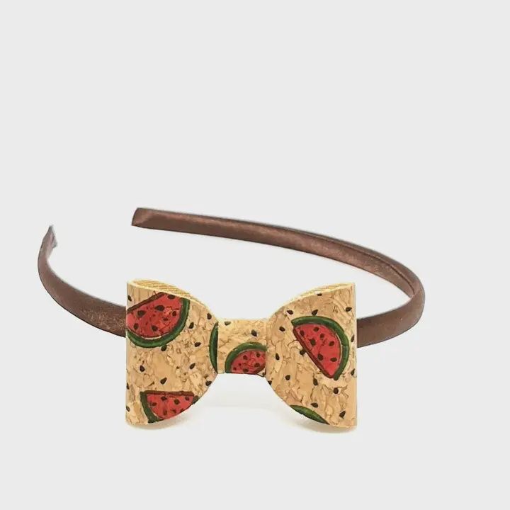 Cork Bow Kids Headband