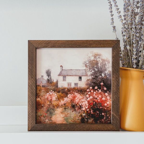 Vintage Floral Home Sign