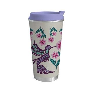Art Travel Mug (18oz), Design: Humming Bird by Francis Dick