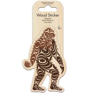 Wood Sticker, Design: Sasquatch by Francis Horne, Sr.
