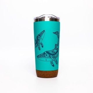 Humpback Whale Cork Base Travel Mug, Size: 20 oz
